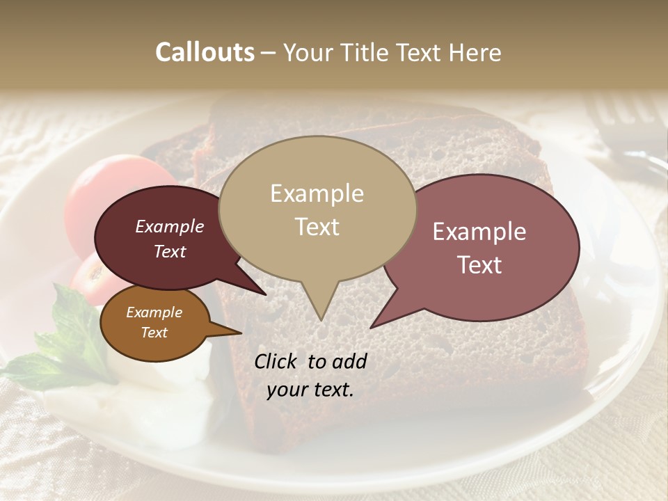 Crust Brown Cheese PowerPoint Template