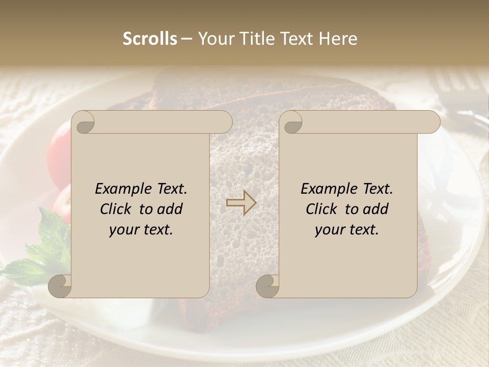 Crust Brown Cheese PowerPoint Template