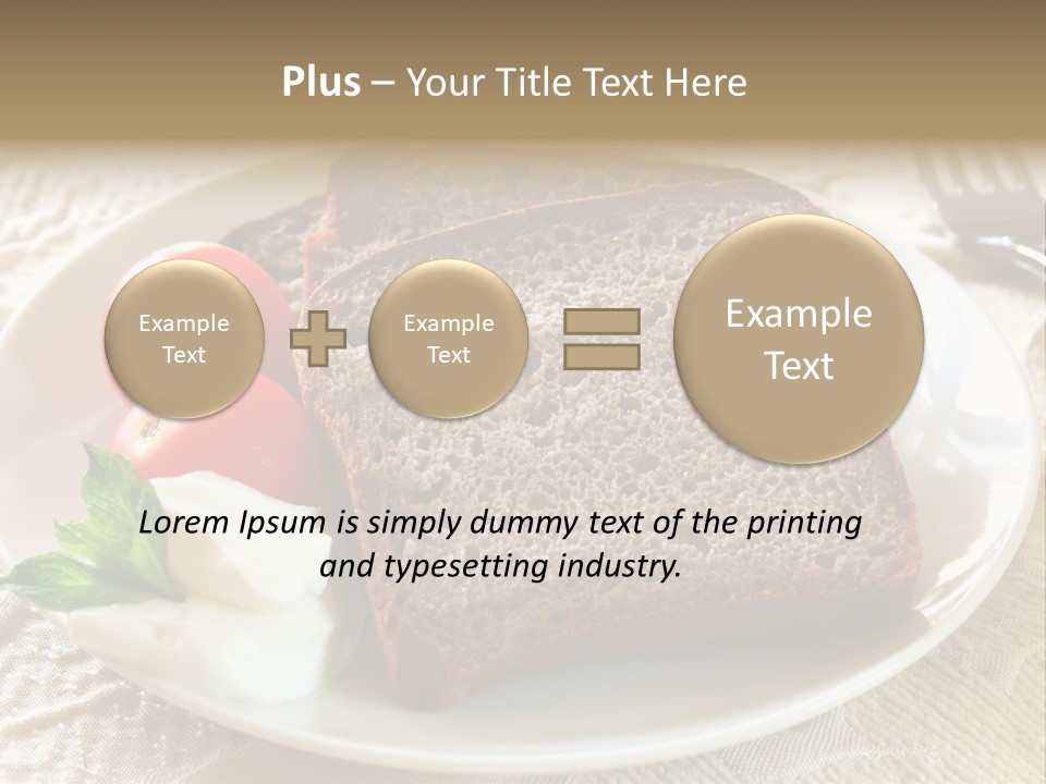Crust Brown Cheese PowerPoint Template