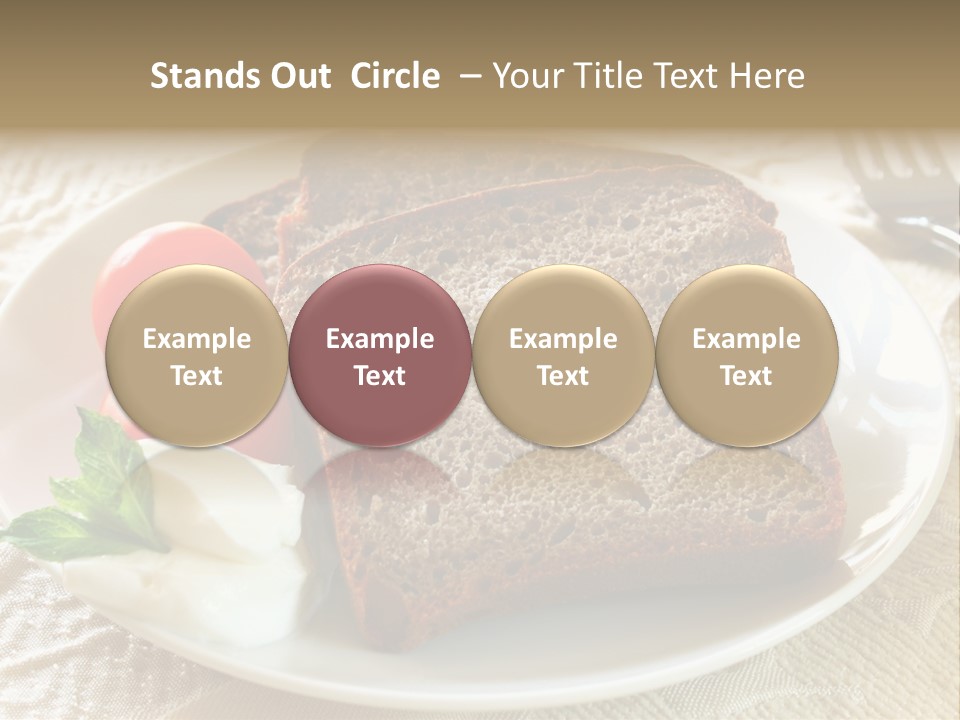 Crust Brown Cheese PowerPoint Template
