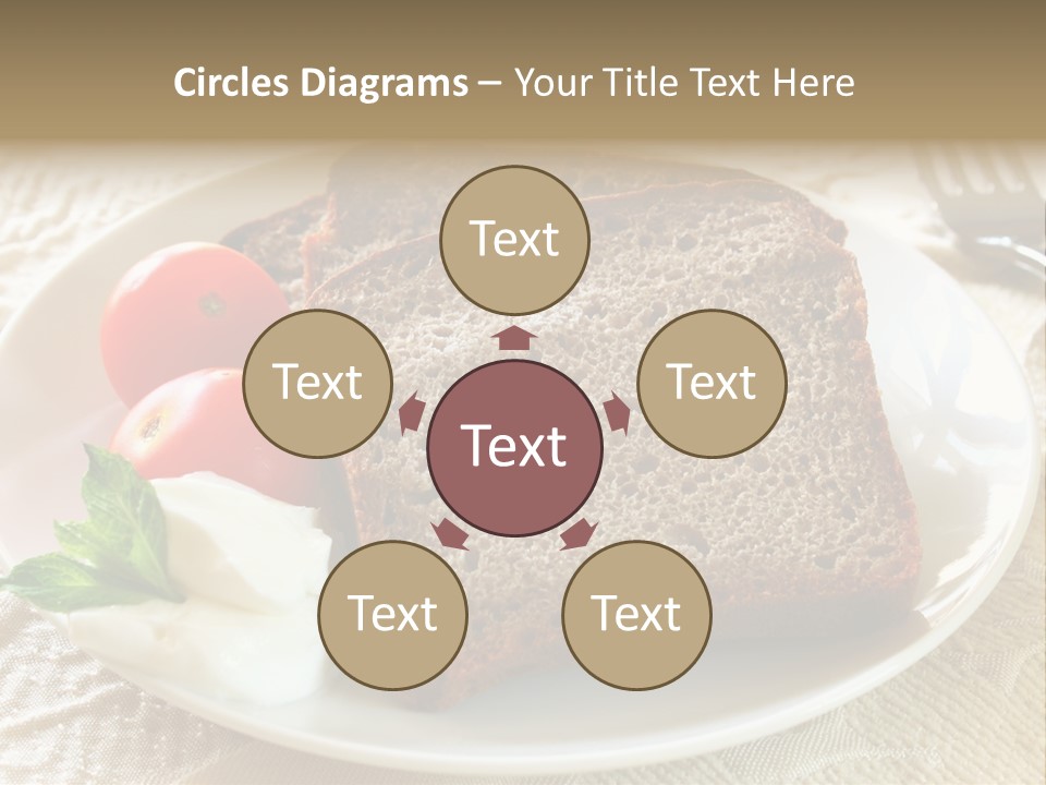 Crust Brown Cheese PowerPoint Template