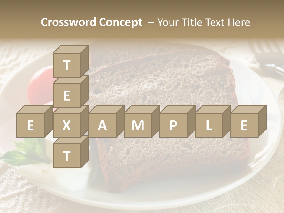 Crust Brown Cheese PowerPoint Template