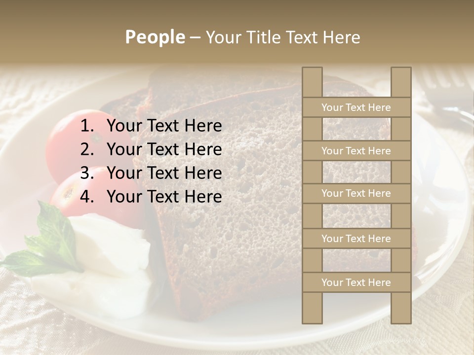 Crust Brown Cheese PowerPoint Template