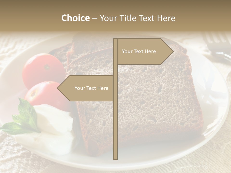 Crust Brown Cheese PowerPoint Template