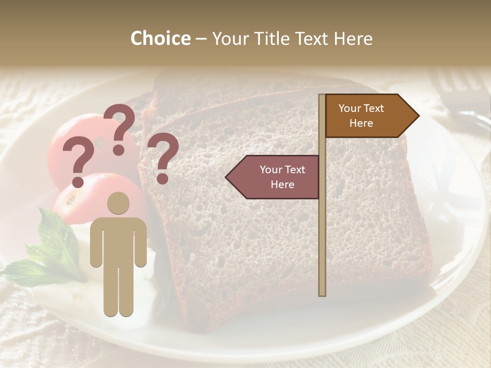 Crust Brown Cheese PowerPoint Template