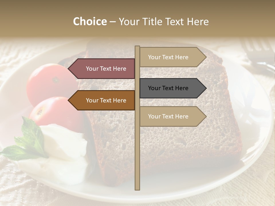 Crust Brown Cheese PowerPoint Template