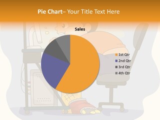 Overweight Heavyset Cartoon PowerPoint Template