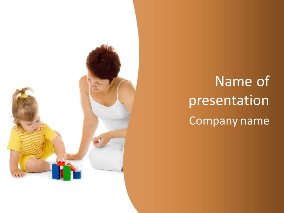 Male Clip Art Kid PowerPoint Template