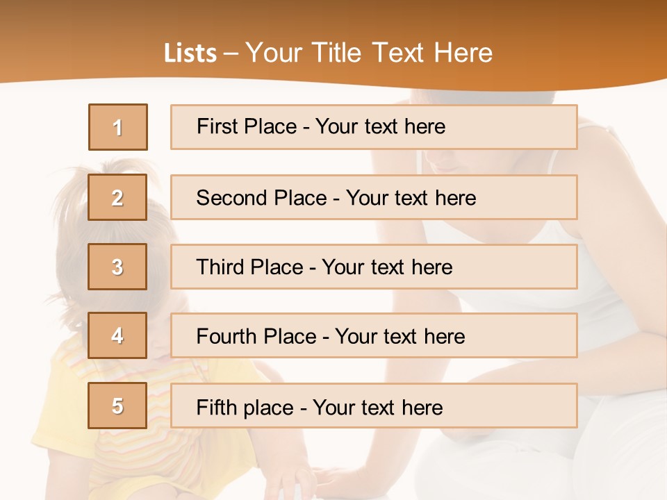 Male Clip Art Kid PowerPoint Template