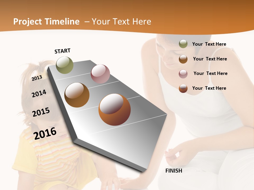 Male Clip Art Kid PowerPoint Template