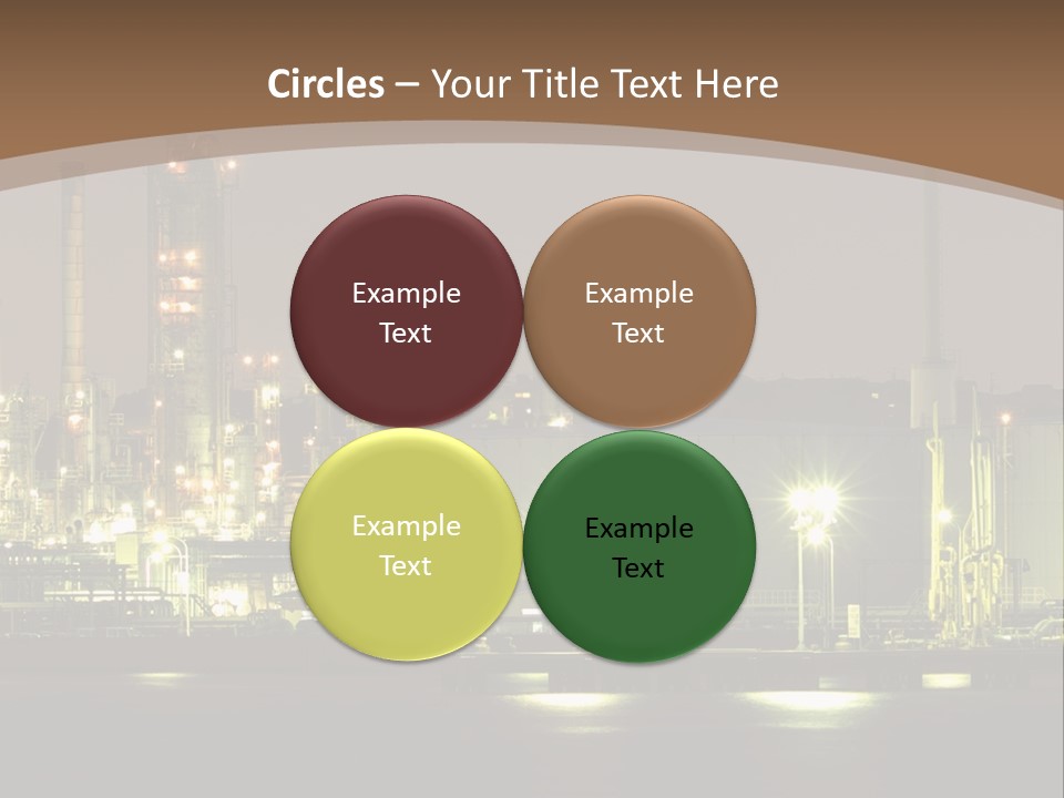 A Power Plant In The Middle Of A Body Of Water PowerPoint Template