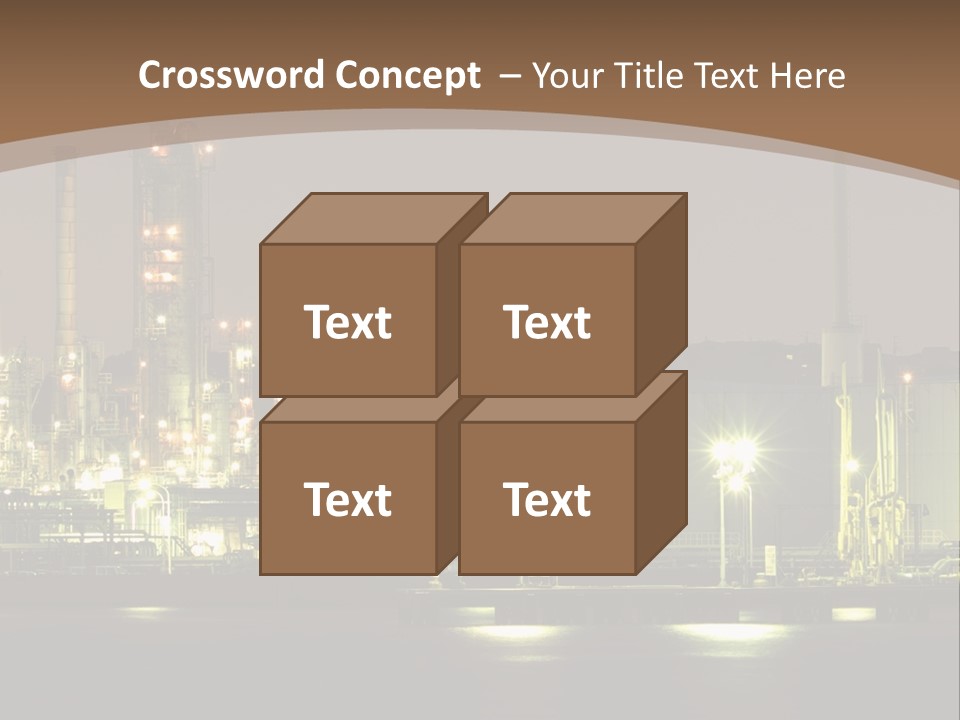 A Power Plant In The Middle Of A Body Of Water PowerPoint Template