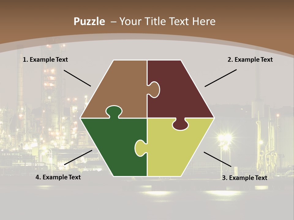 A Power Plant In The Middle Of A Body Of Water PowerPoint Template