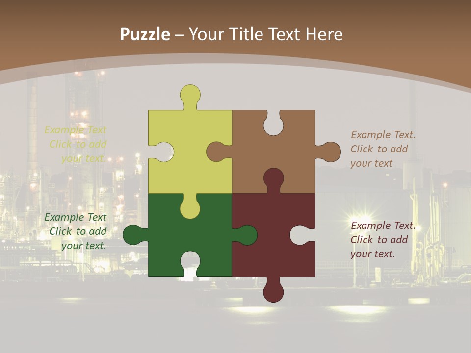 A Power Plant In The Middle Of A Body Of Water PowerPoint Template