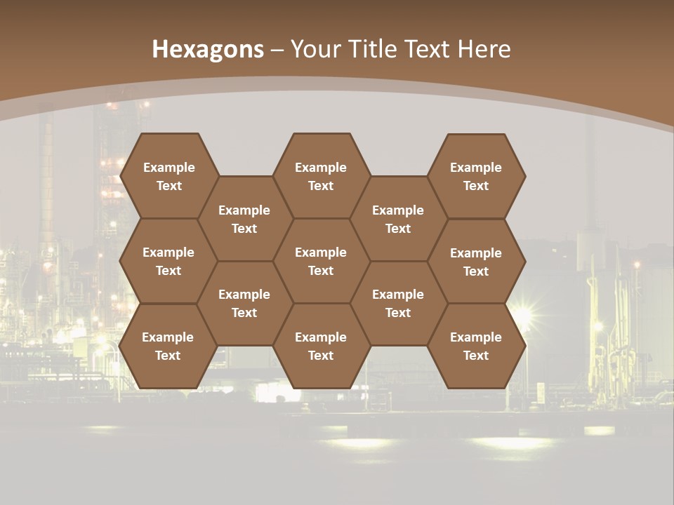 A Power Plant In The Middle Of A Body Of Water PowerPoint Template