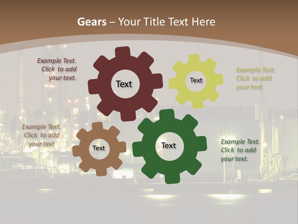 A Power Plant In The Middle Of A Body Of Water PowerPoint Template