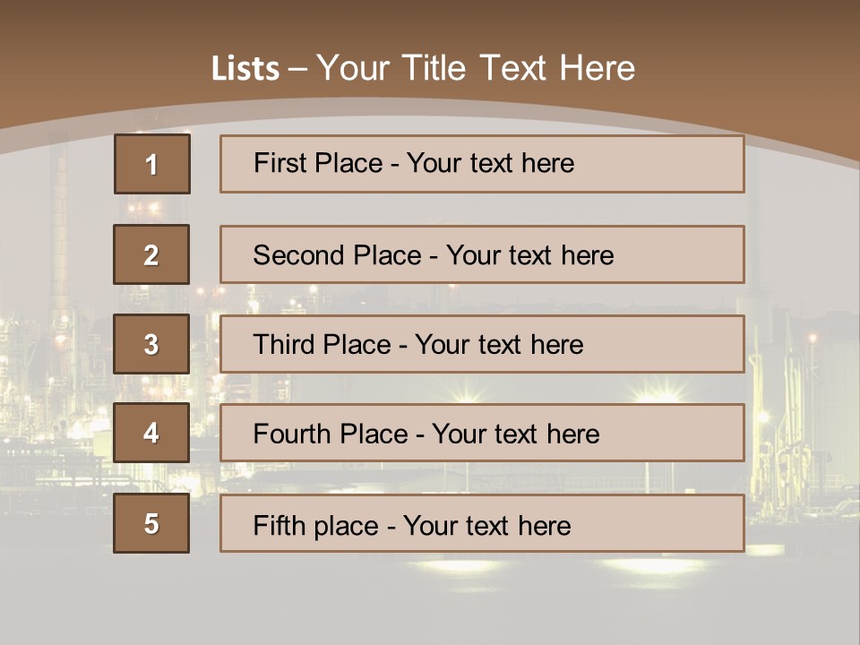 A Power Plant In The Middle Of A Body Of Water PowerPoint Template