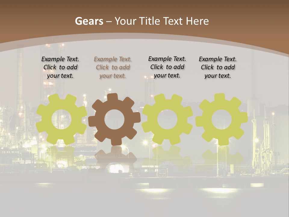 A Power Plant In The Middle Of A Body Of Water PowerPoint Template