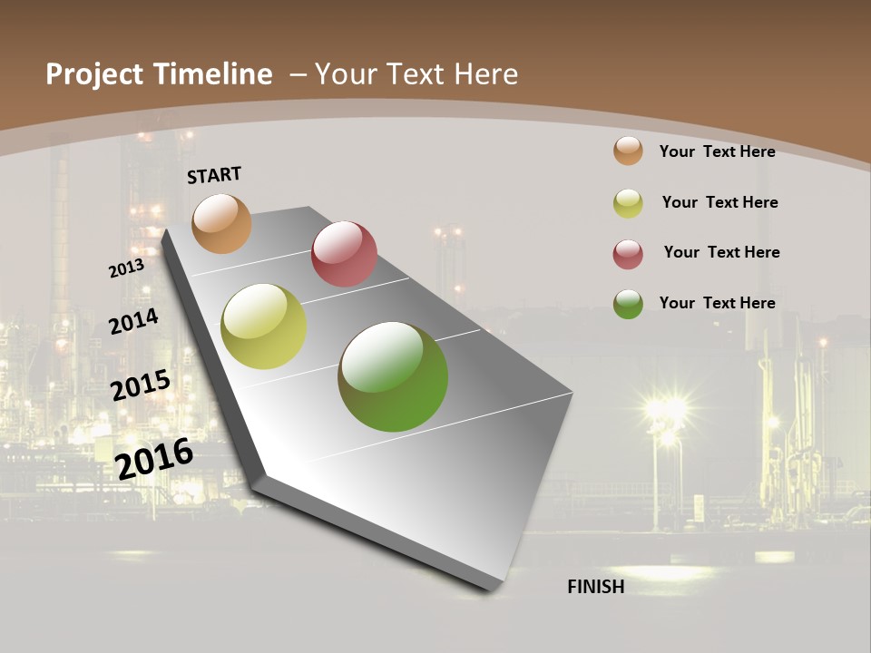 A Power Plant In The Middle Of A Body Of Water PowerPoint Template