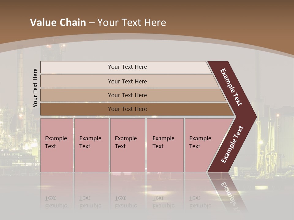 A Power Plant In The Middle Of A Body Of Water PowerPoint Template