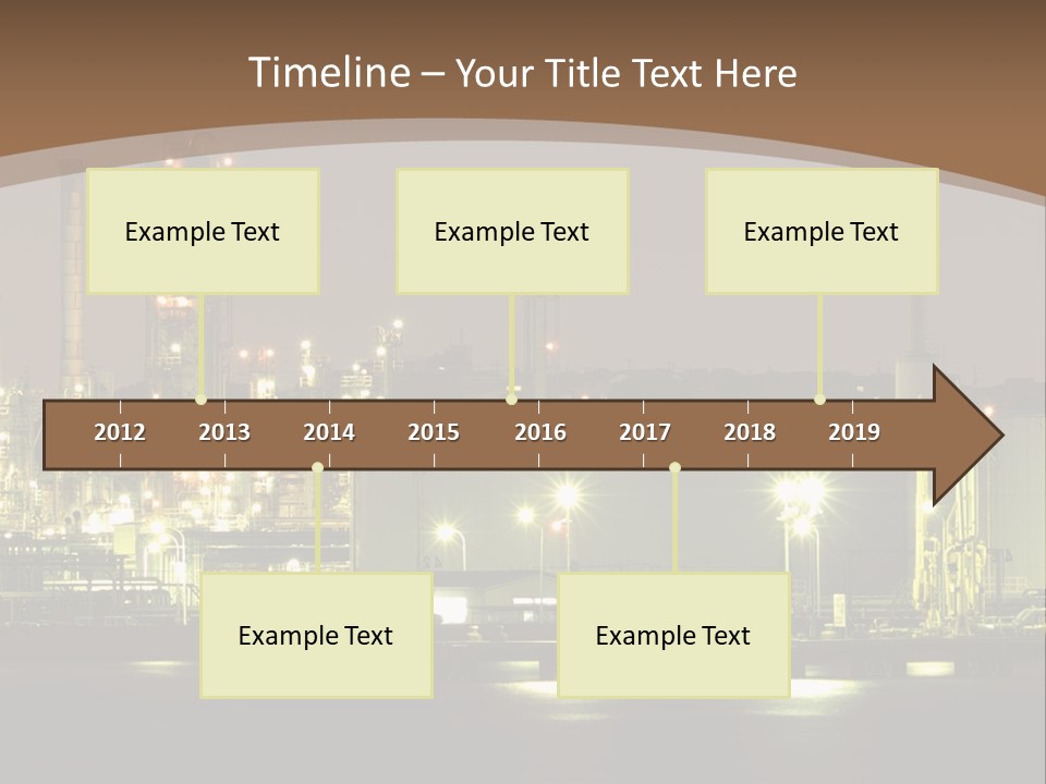 A Power Plant In The Middle Of A Body Of Water PowerPoint Template