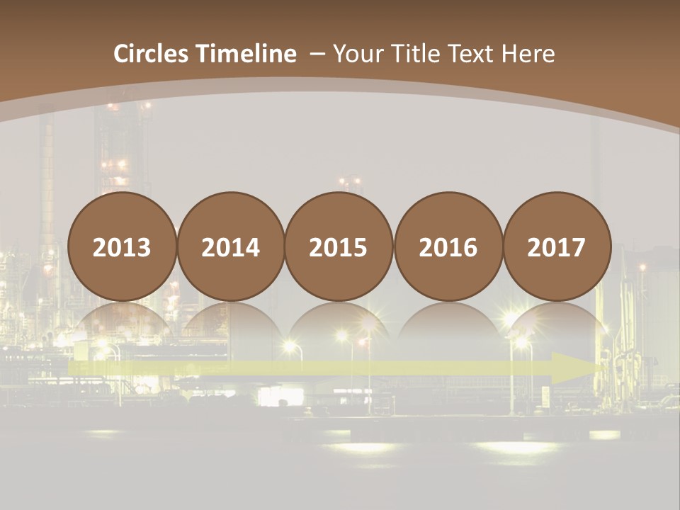 A Power Plant In The Middle Of A Body Of Water PowerPoint Template