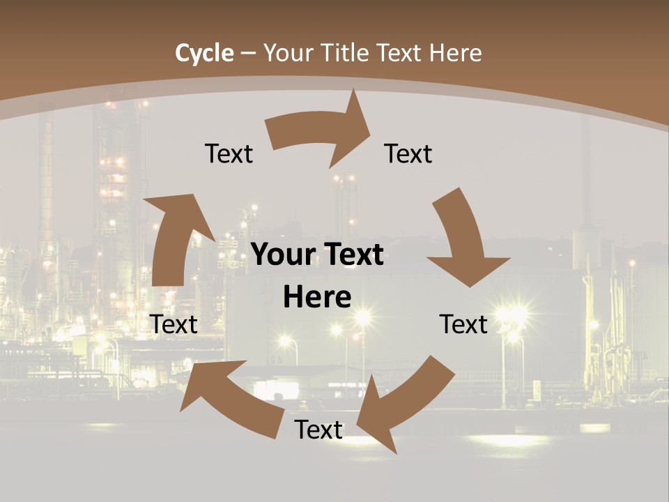 A Power Plant In The Middle Of A Body Of Water PowerPoint Template