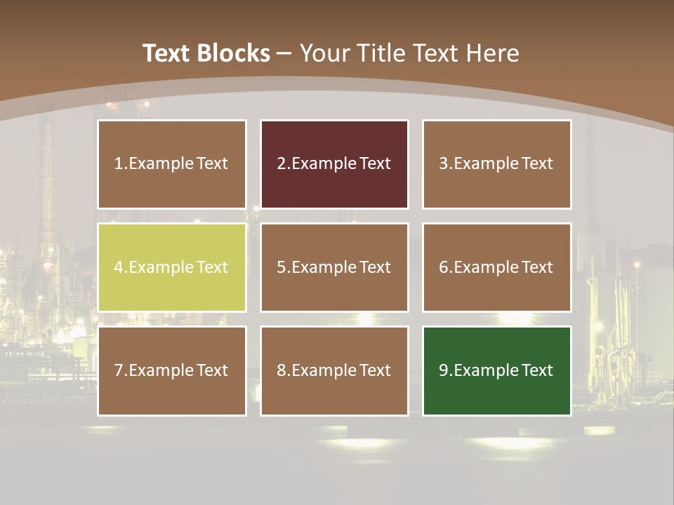 A Power Plant In The Middle Of A Body Of Water PowerPoint Template