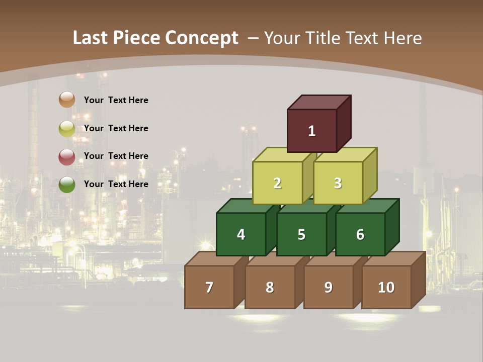 A Power Plant In The Middle Of A Body Of Water PowerPoint Template