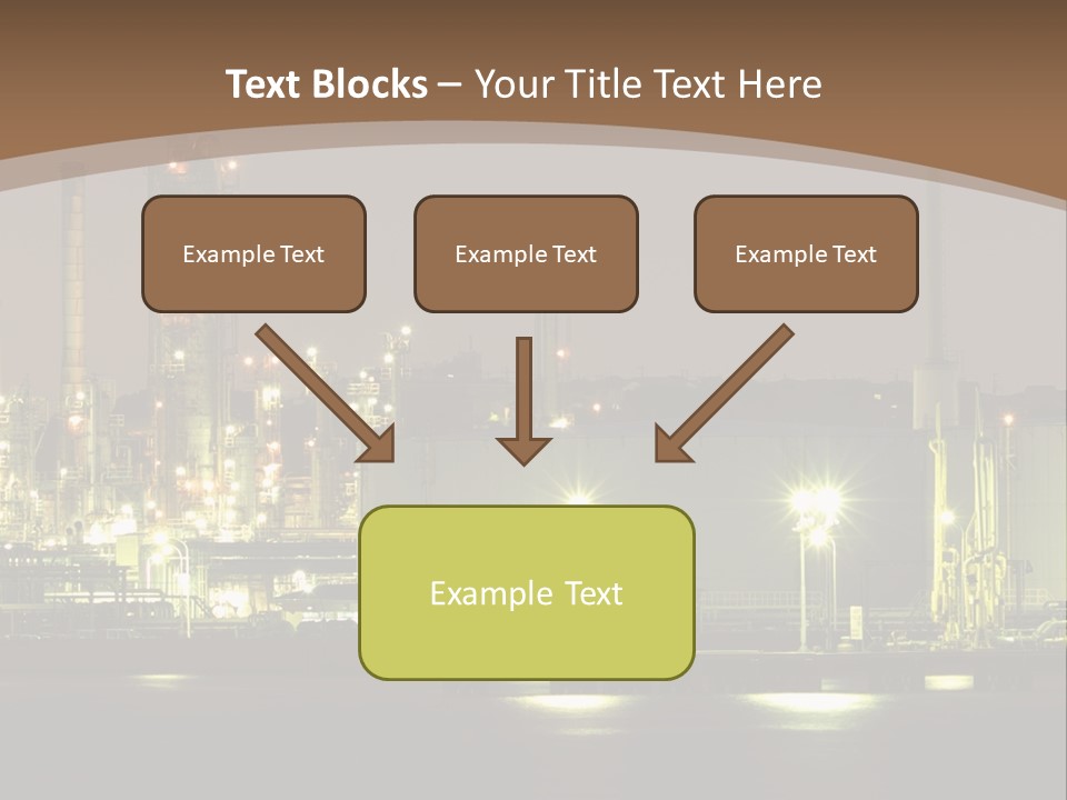 A Power Plant In The Middle Of A Body Of Water PowerPoint Template