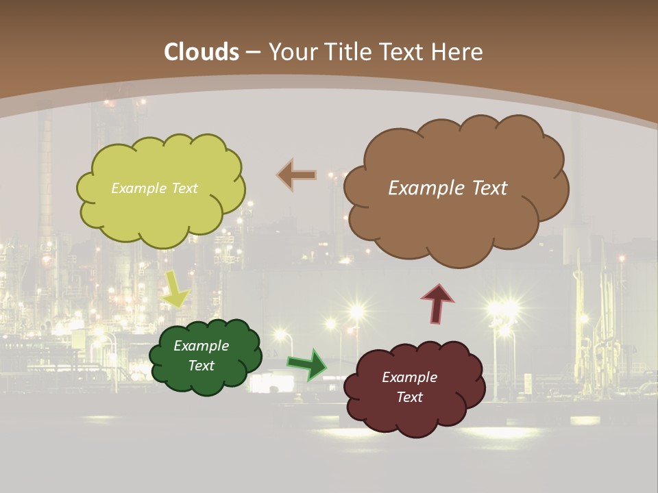 A Power Plant In The Middle Of A Body Of Water PowerPoint Template