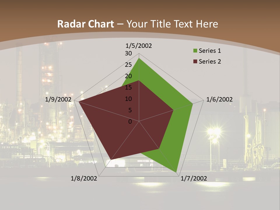 A Power Plant In The Middle Of A Body Of Water PowerPoint Template