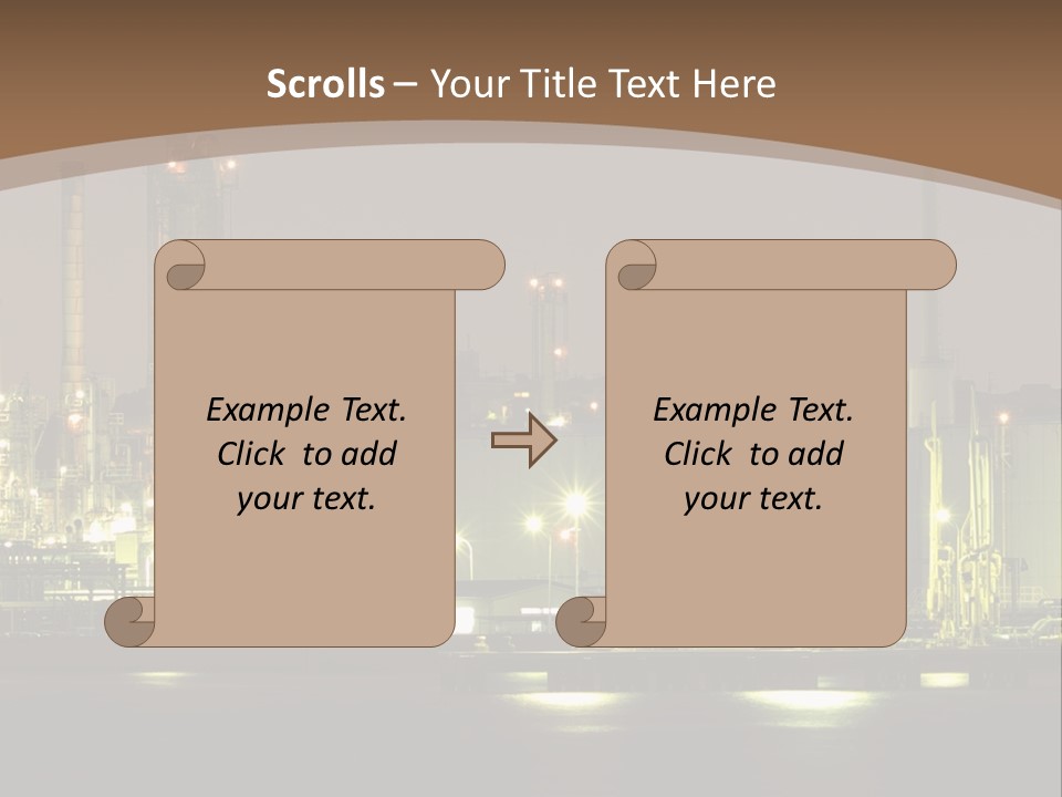 A Power Plant In The Middle Of A Body Of Water PowerPoint Template