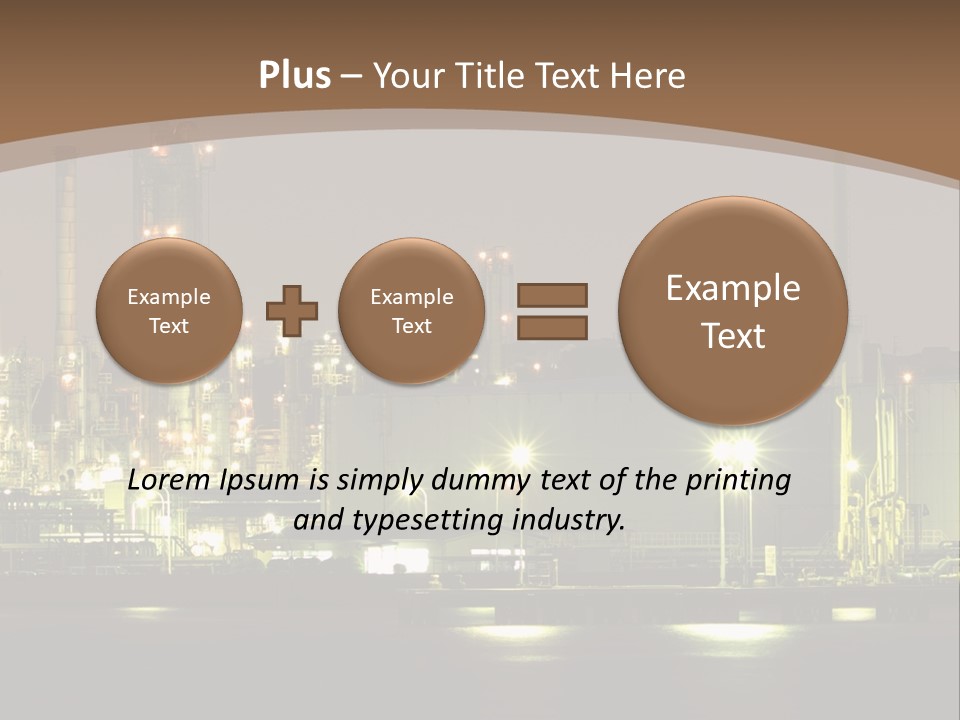 A Power Plant In The Middle Of A Body Of Water PowerPoint Template