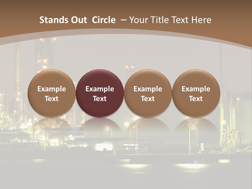 A Power Plant In The Middle Of A Body Of Water PowerPoint Template