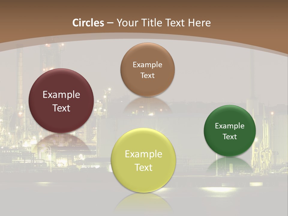 A Power Plant In The Middle Of A Body Of Water PowerPoint Template