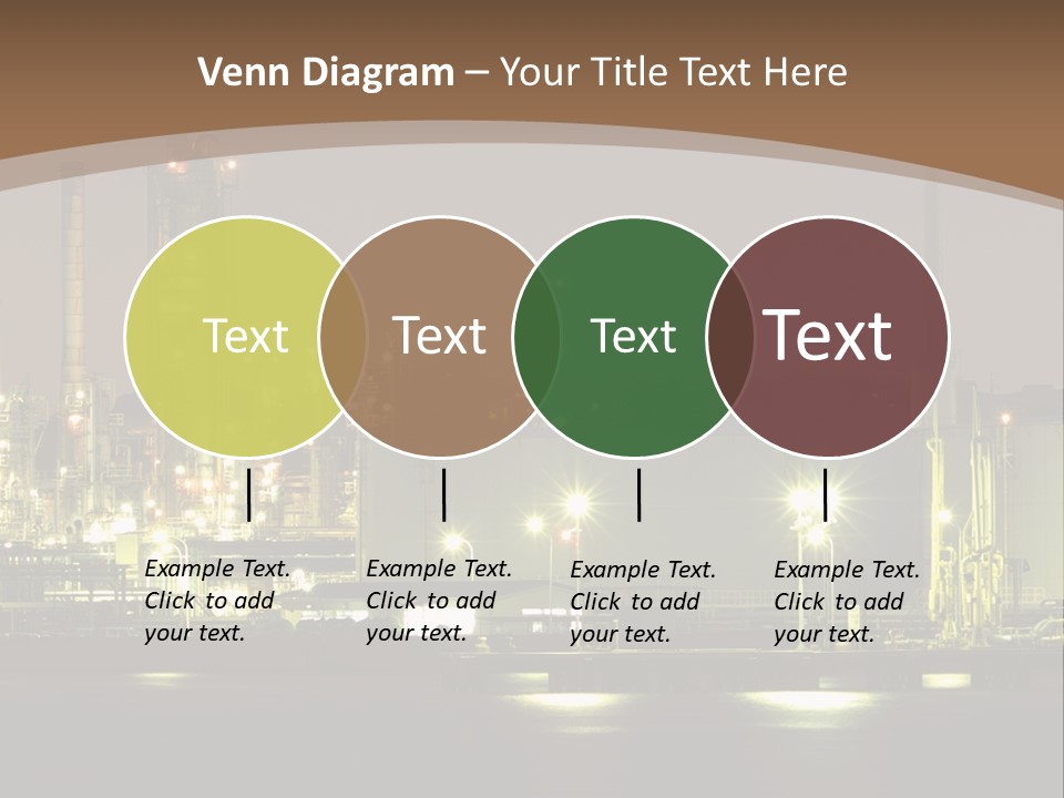 A Power Plant In The Middle Of A Body Of Water PowerPoint Template