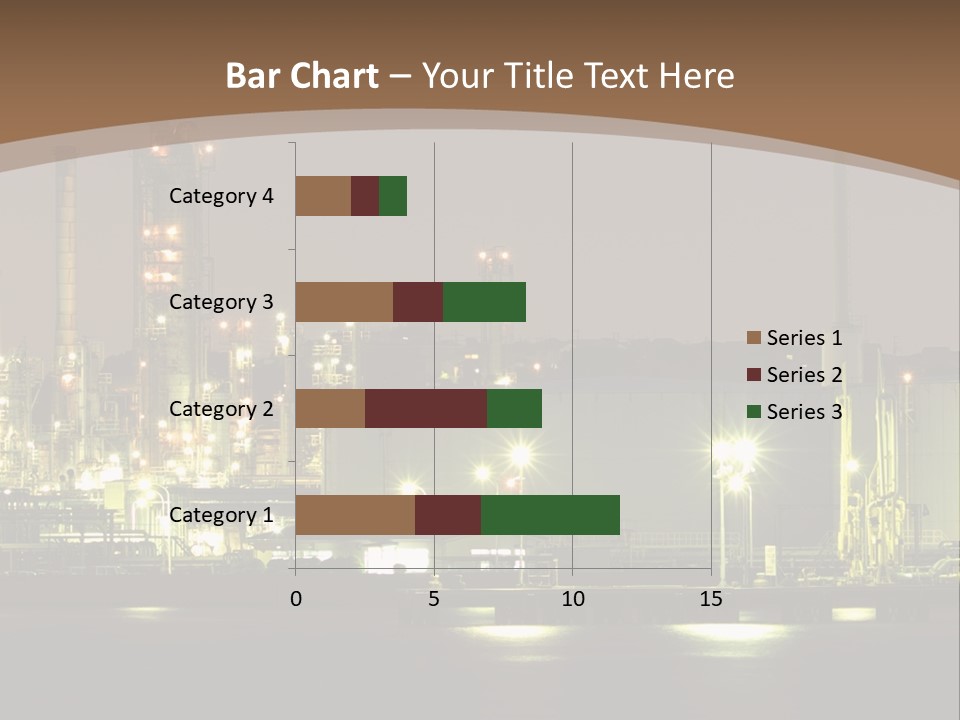 A Power Plant In The Middle Of A Body Of Water PowerPoint Template