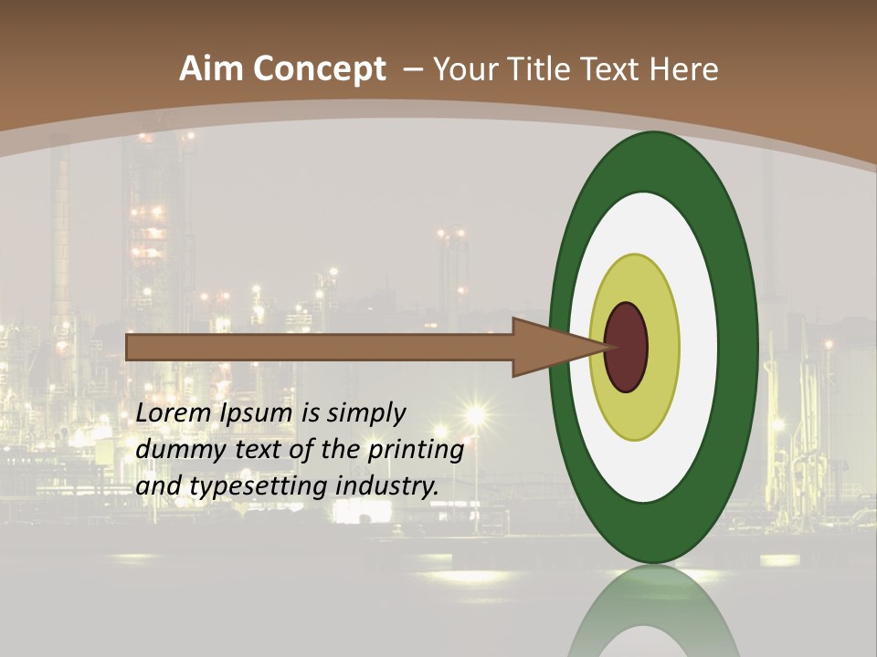 A Power Plant In The Middle Of A Body Of Water PowerPoint Template