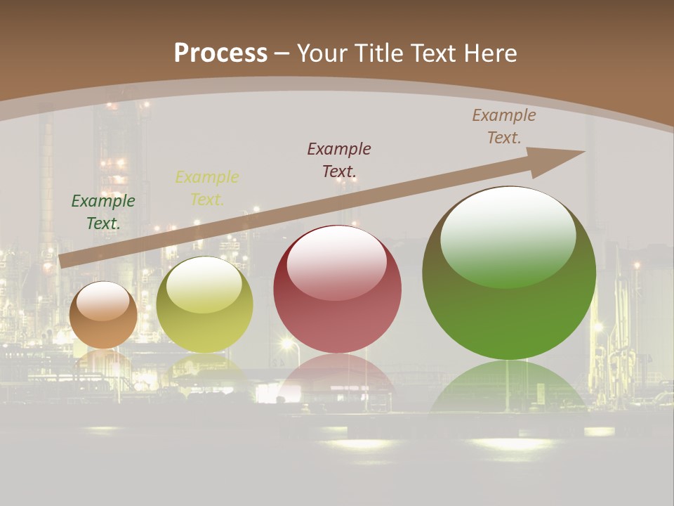 A Power Plant In The Middle Of A Body Of Water PowerPoint Template