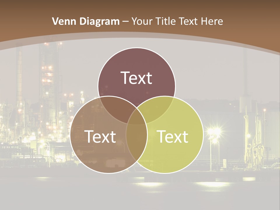 A Power Plant In The Middle Of A Body Of Water PowerPoint Template