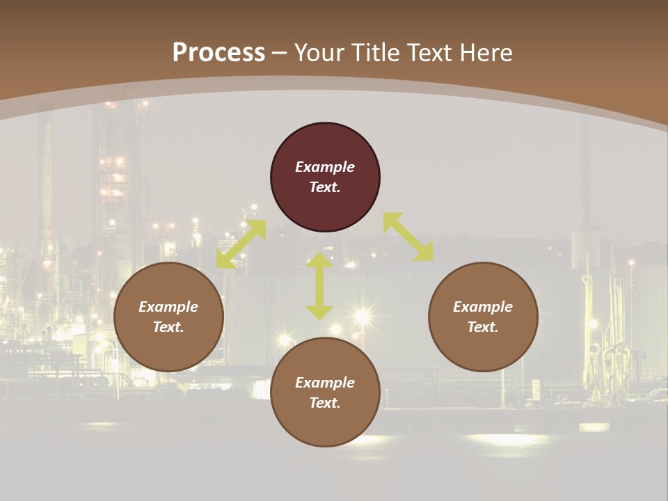 A Power Plant In The Middle Of A Body Of Water PowerPoint Template