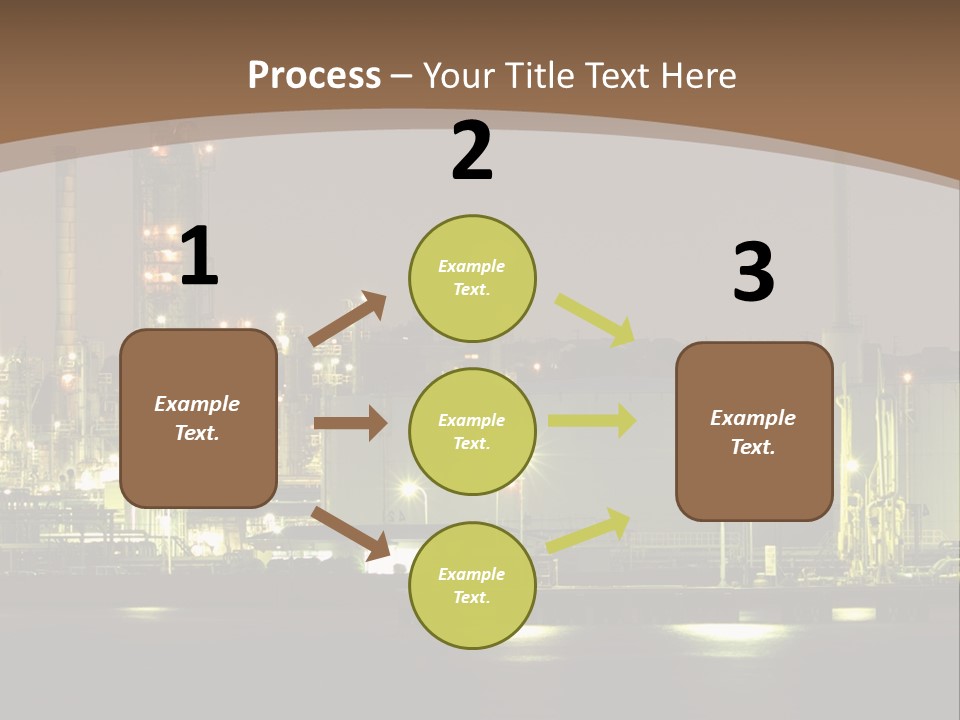 A Power Plant In The Middle Of A Body Of Water PowerPoint Template