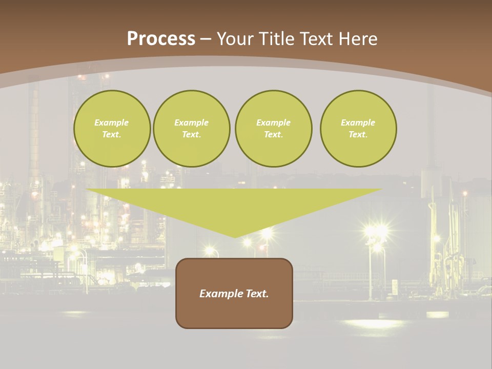 A Power Plant In The Middle Of A Body Of Water PowerPoint Template