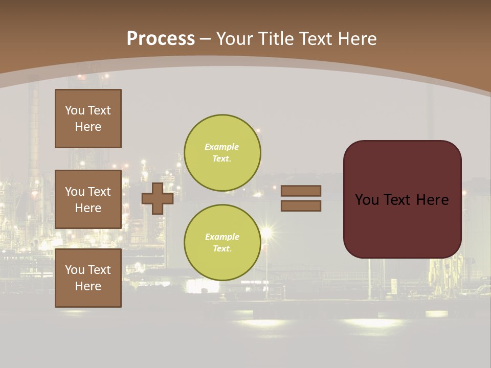 A Power Plant In The Middle Of A Body Of Water PowerPoint Template