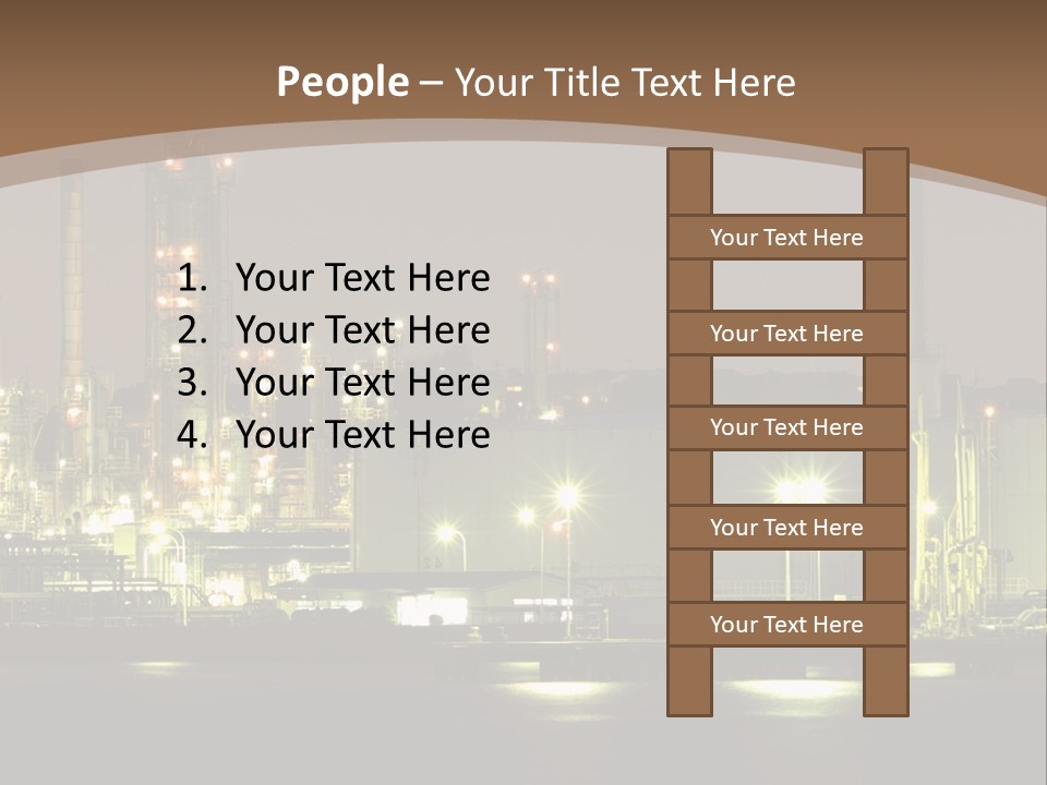 A Power Plant In The Middle Of A Body Of Water PowerPoint Template