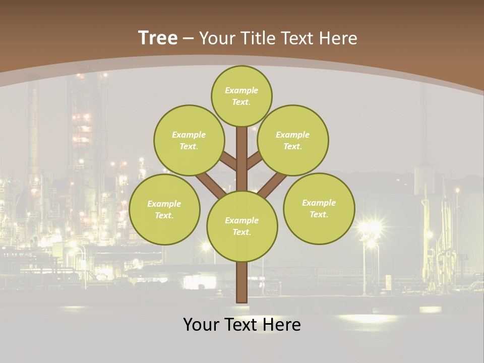 A Power Plant In The Middle Of A Body Of Water PowerPoint Template