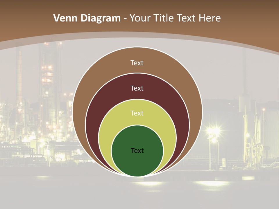 A Power Plant In The Middle Of A Body Of Water PowerPoint Template