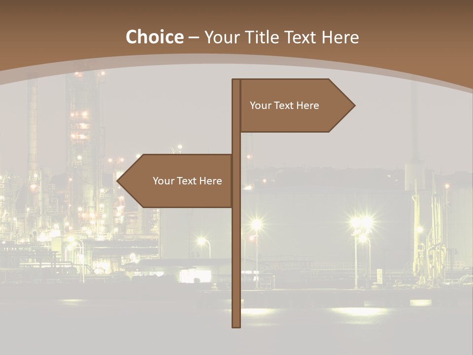 A Power Plant In The Middle Of A Body Of Water PowerPoint Template