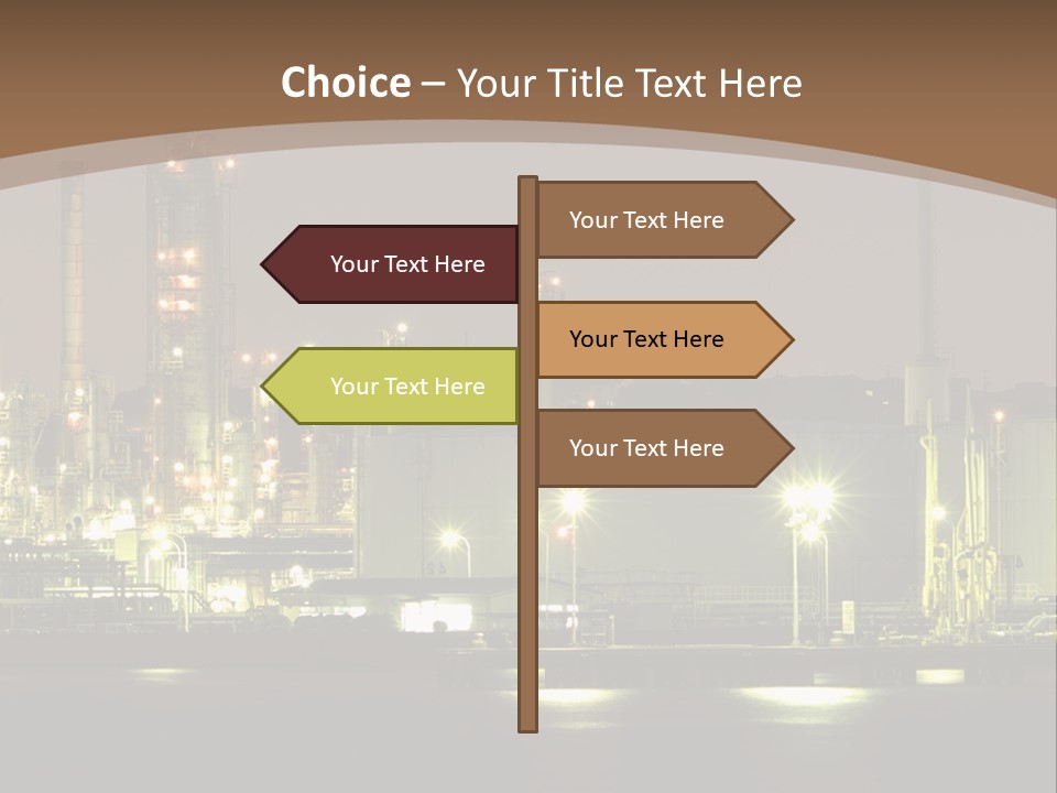 A Power Plant In The Middle Of A Body Of Water PowerPoint Template